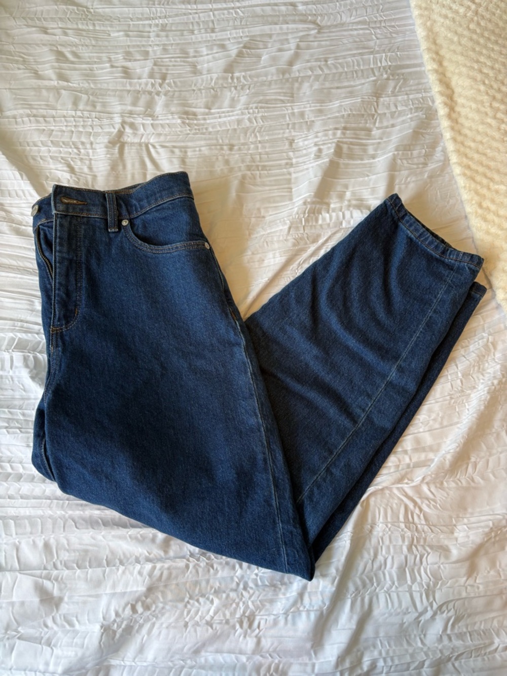 LOFT Barrel Dark Indigo Blue Jeans